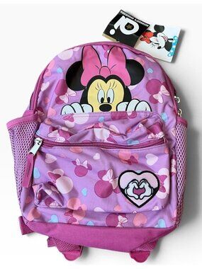 Toddler Little Girls Disney Minnie Mouse Backpack Adjustable Small NWT